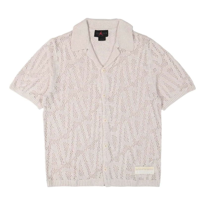 Pleteni pulover Jordan Jordan x A Ma Maniere Shooting Knitted Shirt Bež | HF0535-030
