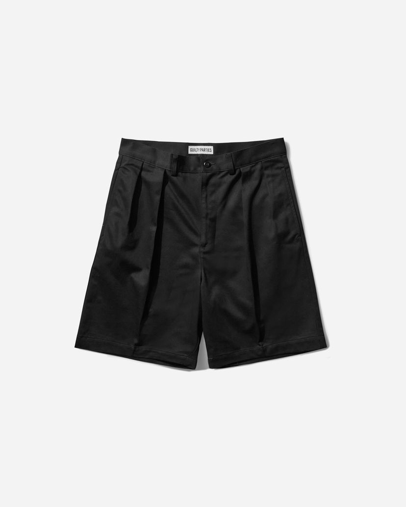 Kratke hlače WACKO MARIA Double Pleated Chino Shorts Črna | 25SS-WMP-PT14 BLACK