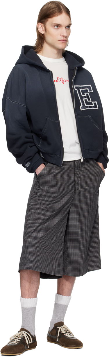 Pulover ERL ERL Varsity Oversized Zip-Up Hoodie Mornarica | ERL10T033, 3