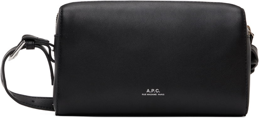 Torba za čez ramo A.P.C. Leather Camera Bag Črna | PUAAT-H61821