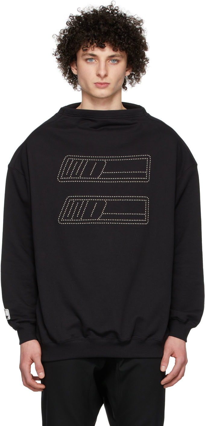 Pulover We11done We11done High Boatneck Sweatshirt Črna | WD-TS1-22-538-U-BK