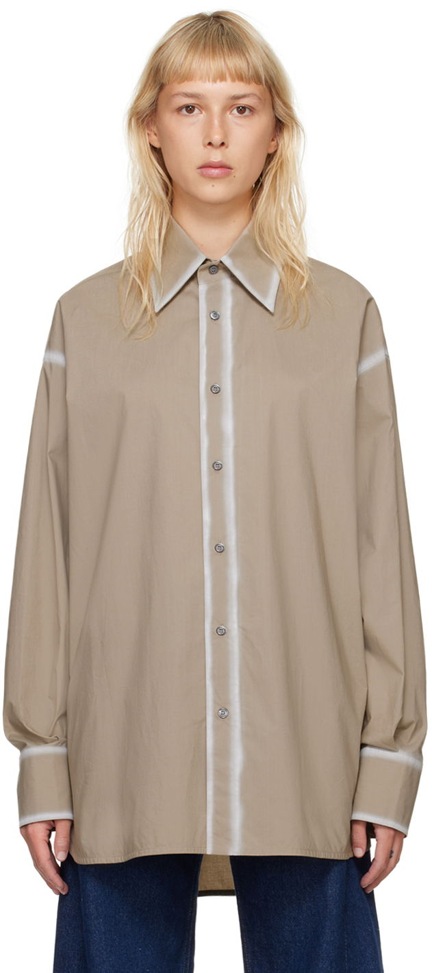 Srajce Maison Margiela MM6 Buttoned Shirt Bež | SH0DT0008 S47294