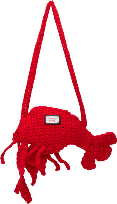 Torba za čez ramo Charles Jeffrey Loverboy Charles Jeffrey LOVERBOY Crochet Lobster Shoulder Bag Rdeča | 54120401, 0