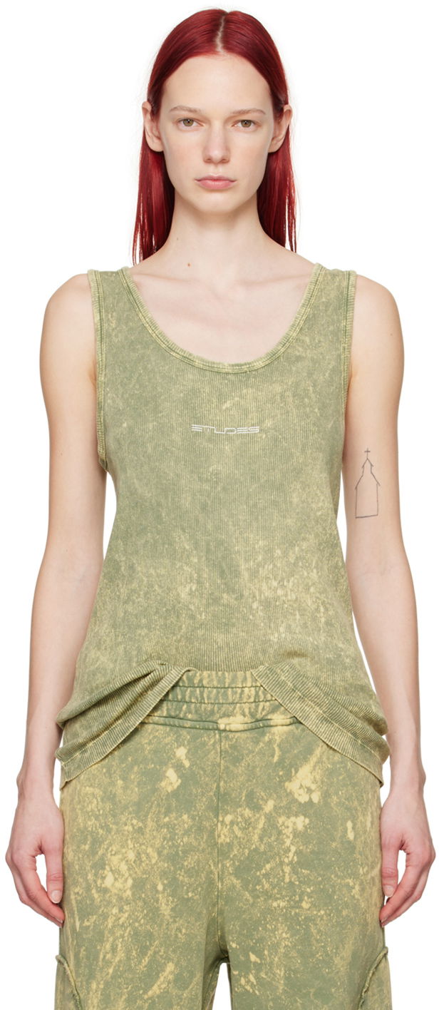 Majica brez rokavov Études Études Pippen Tank Top Zelena | E24MM161A03333
