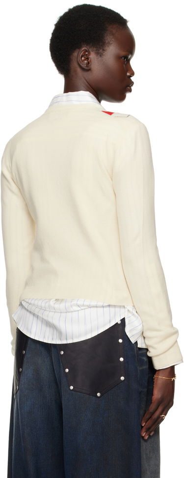 Pleteni pulover Marni Marni Argyle Wool Cropped Cardigan Bela | CDMD0397Q0 UFH546, 2