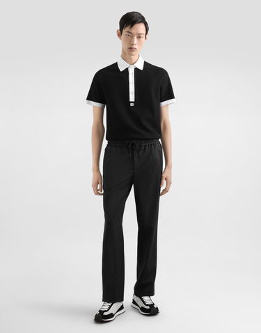 Hlače Dolce & Gabbana Dolce & Gabbana Structured Wool Canvas Trousers Črna | GP14UTFURK8N0000, 1