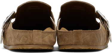 Oblačila Burberry Burberry Check Suede Urchin Clogs Rjava | 8113393, 1