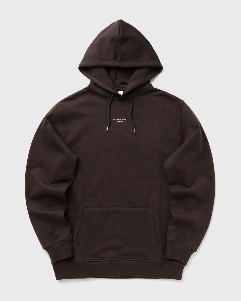 Pulover Drôle de Monsieur Classic Slogan Hoodie Rjava | I-HO161-CO127-DBN