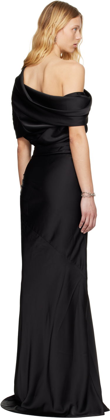 Obleke Entire Studios Entire Studios Sleeveless Draped Maxi Dress Črna | ESW-S25-6013-OB, 2
