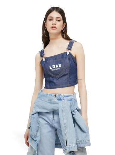 Majica brez rokavov Moschino Love Tank Top Mornarica | W.C.E77.01.T.174A