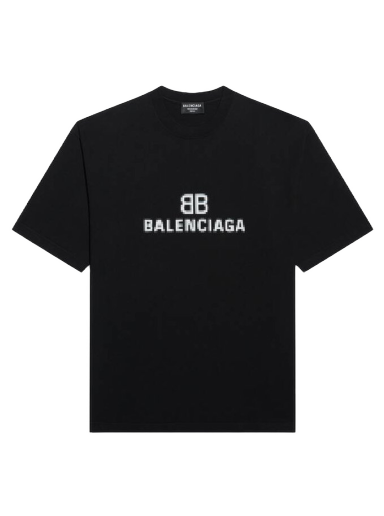 Majica Balenciaga BB Pixel Medium Fit T-shirt Črna | 612965TKVI71070