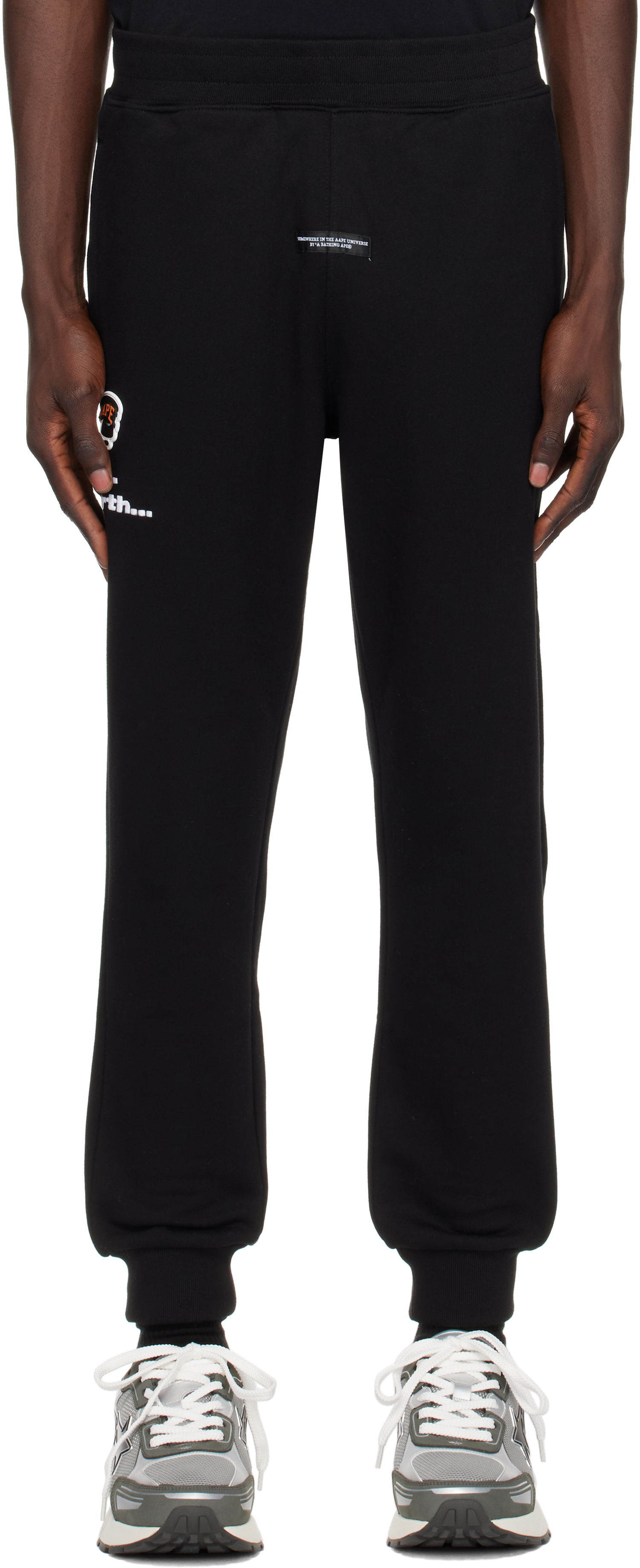 Trenirka AAPE by A Bathing Ape AAPE by A Bathing Ape Main Sweatpants Črna | AAPPTMB637XXNBKX, 0