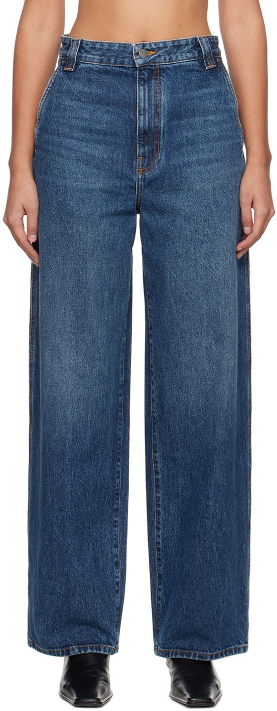Kavbojke Khaite Indigo 'The Bacall' Jeans Mornarica | 1128908099