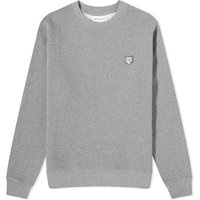 Pleteni pulover MAISON KITSUNÉ Patch Comfort Crew Sweat Siva | MM00316KM0307-H131, 1