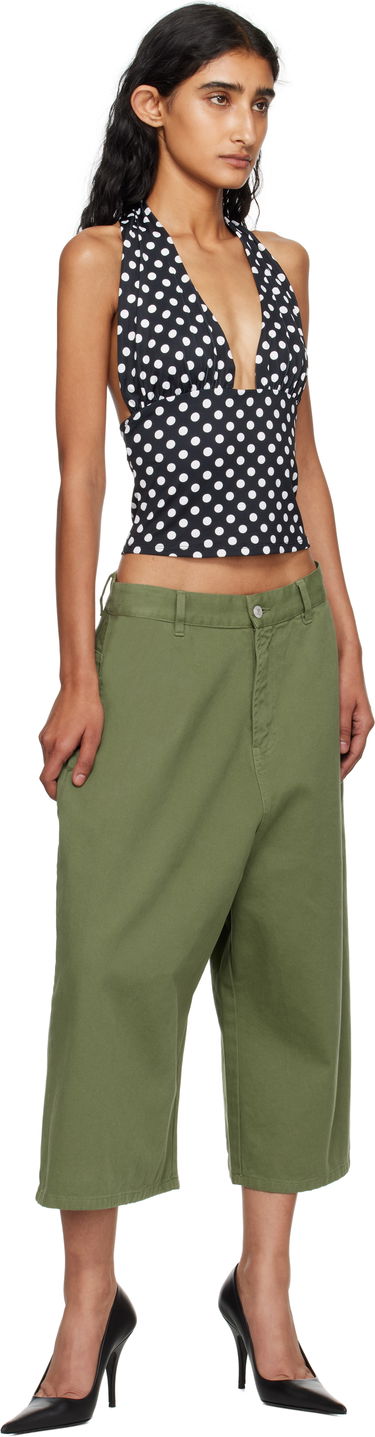 Majica brez rokavov Miaou Miaou Mathilde Polka Dot Halter Top Črna | 7189VISBWP, 3