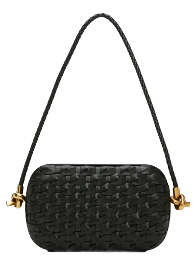 Torba za čez ramo Bottega Veneta Knot On Strap Clutch Zelena | 717623 V3AC1