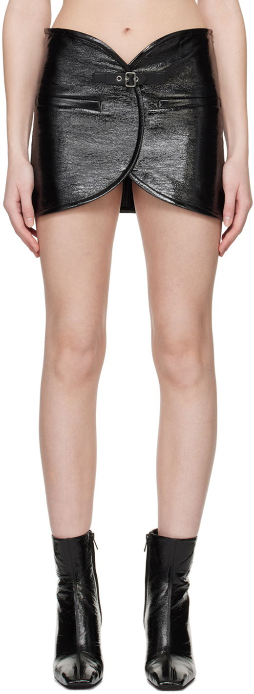 Krila Courrèges Ellipse Patent Leather Miniskirt Črna | 124CJU143VY0014, 0