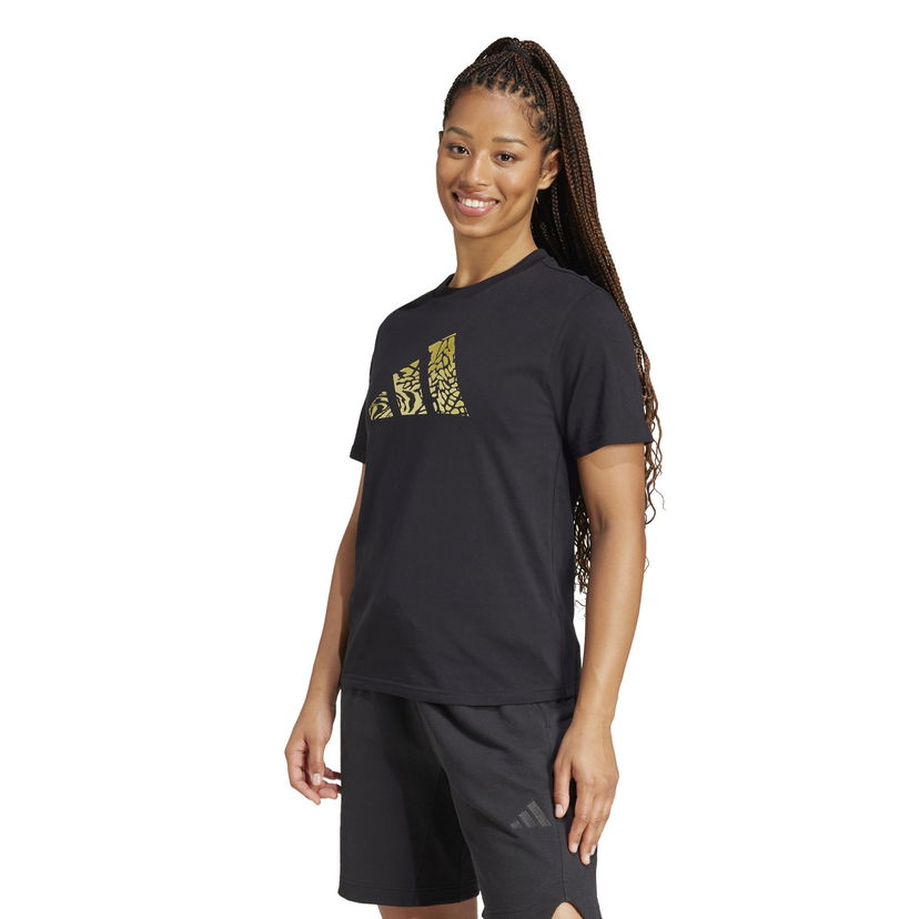 Majica adidas Performance Metallic Logo Graphic Training T-Shirt Črna | JJ4059