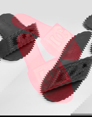 Modni dodatki Dolce & Gabbana Dolce & Gabbana Suede Rhinestone Slides Bordo | CQ0666AV1488G305, 3
