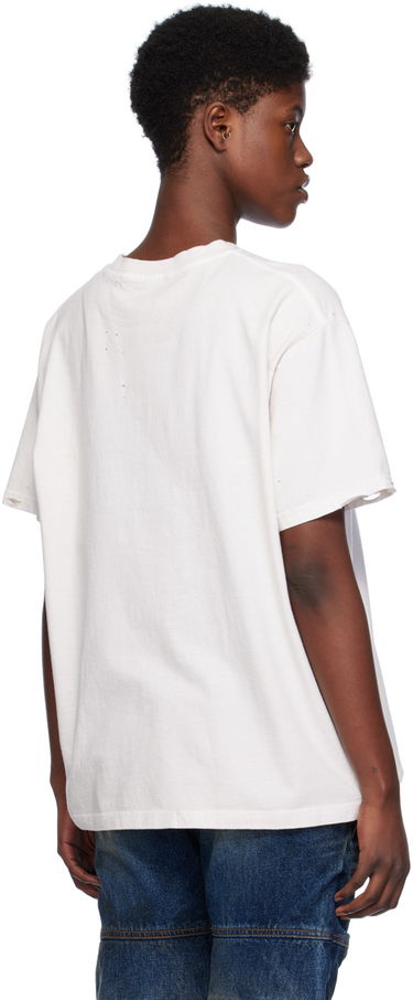Majica We11done We11done Lettering Distressed T-Shirt Bela | WD-TT0-24-705-U-WH, 2