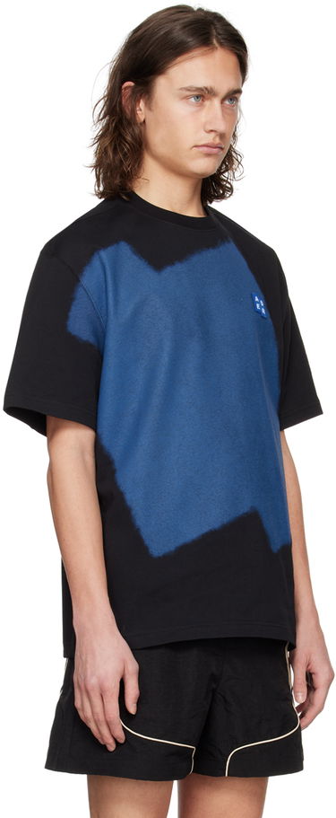 Majica ADER ERROR Abstract Print Relaxed-Fit Cotton T-Shirt Modra | BMSGFYTS0103BK, 4