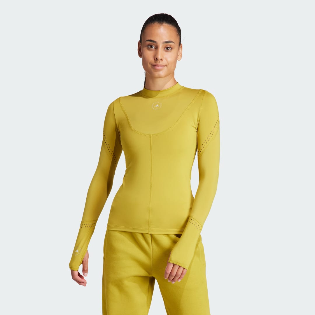 Pulover adidas Performance Stella McCartney x TruePurpose Training Long Sleeve Top Rumena | IT8239, 1