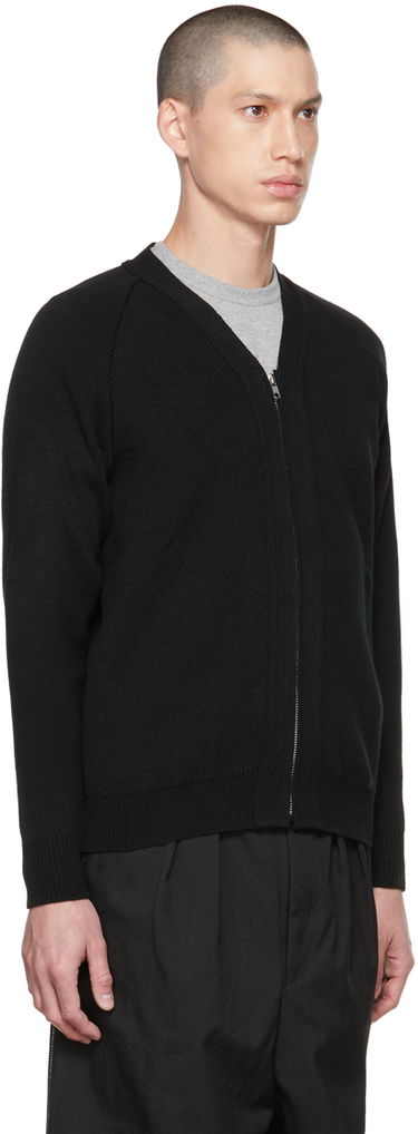 Pleteni pulover Comme des Garçons Homme Deux Lochaven of Scotland Zip Cardigan Črna | DH-N504-051, 1