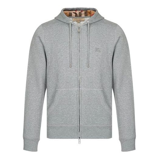 Pulover Burberry Classic Long Sleeve Hoodie Siva | 40155601