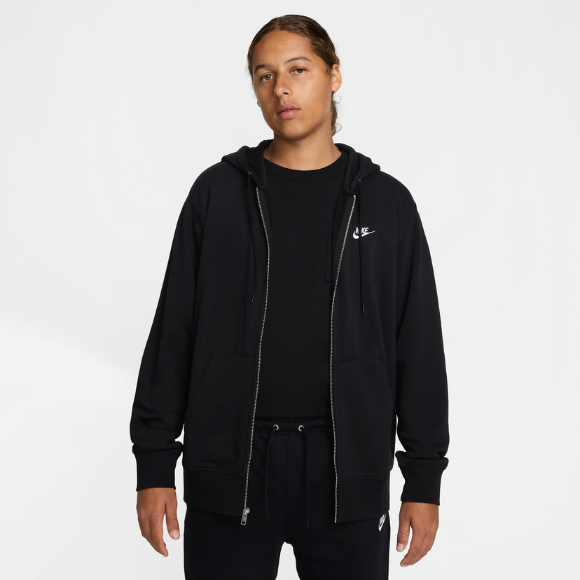 Pulover Nike Nike Club Full-Zip Hoodie Črna | FN3884-010