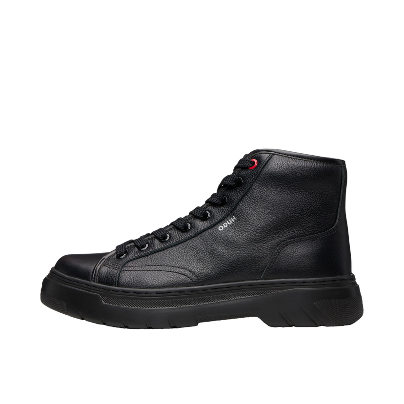 Superge in čevlji BOSS HUGO High-Top Grained Leather Boots Črna | 50548692