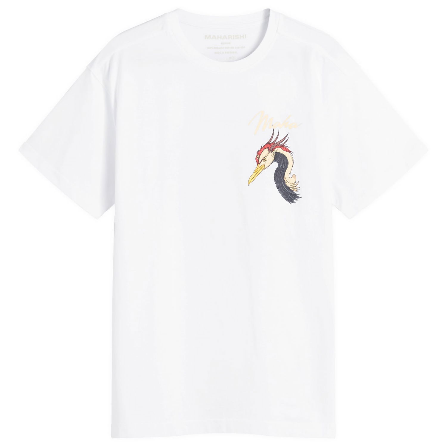Majica Maharishi Year of the Crane Graphic Tee, Size Large Bela | 1580-WHT, 0