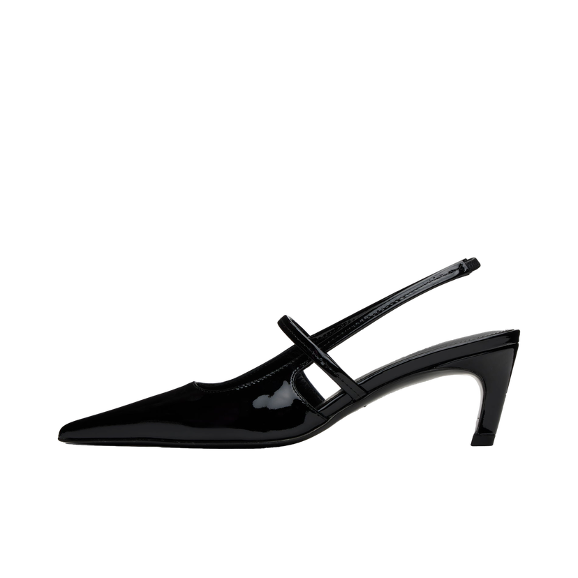 Superge in čevlji TOTEME Sharp Patent Slingback Heels Črna | 251-WAS821-LE0091
