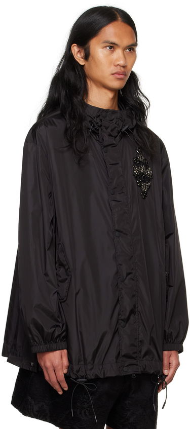 Vetrovka Simone Rocha Simone Rocha Embellished Button Placket Parka Črna | 6105B 1067, 1