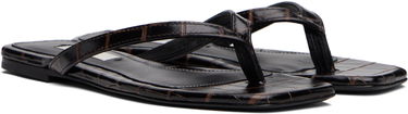 Oblačila TOTEME TOTEME Croco-Embossed Flip-Flops Črna | 252-WAS4557-LE0076, 3