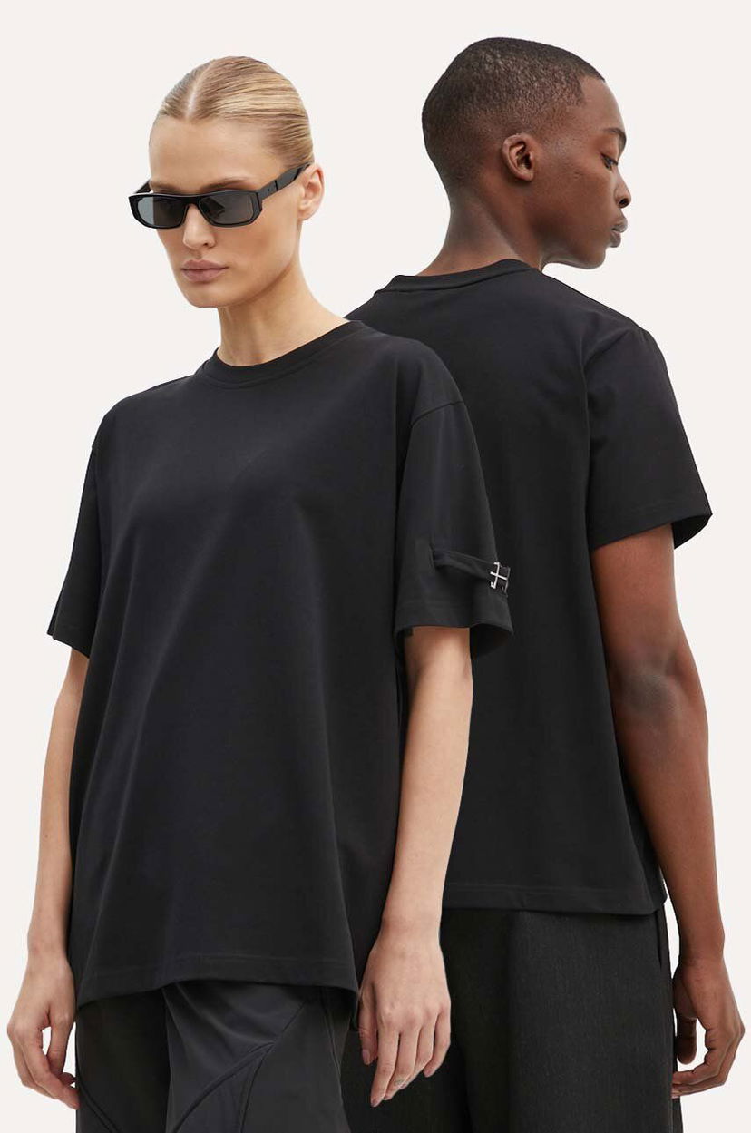 Majica HELIOT EMIL Black Buckle Detail T-Shirt Črna | PREAW24.M.09.119