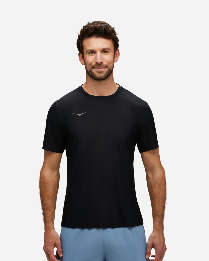 Majica Hoka One One Airolite Running T-Shirt Črna | 1151071-BLK