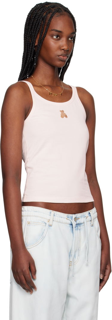 Majica brez rokavov Palm Angels Palm Angels Bear in Mind Tank Top Roza | PWAD076S25JER0013C60, 1