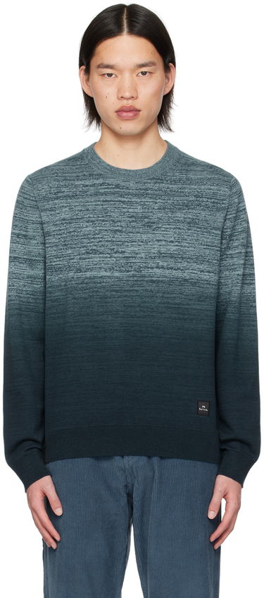 Pleteni pulover Paul Smith PS Paul Smith Crewneck Space Dye Sweater Modra | M2R-582Y-M22080-48, 0