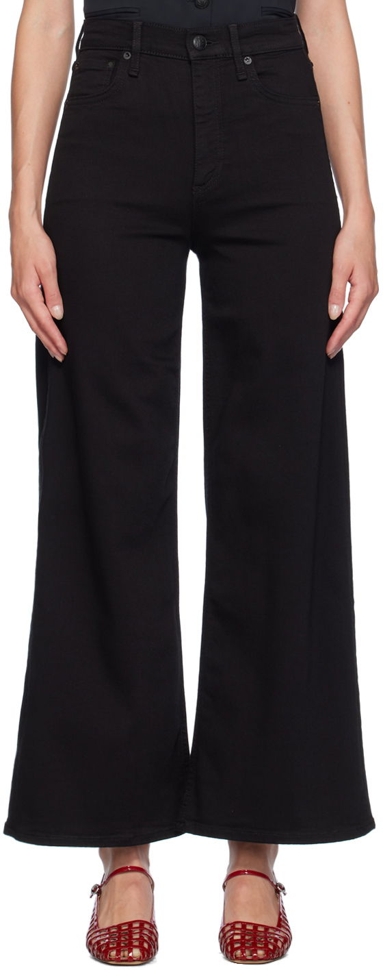 Kavbojke rag & bone Sofie Ankle Ultra Wide-Leg Jeans Črna | WDD24F3000N5BL