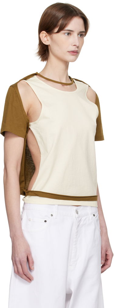 Majica brez rokavov Eckhaus Latta Eckhaus Latta Hugging Sleeveless T-Shirt Bež | 1203-EL-PS25-C -, 1