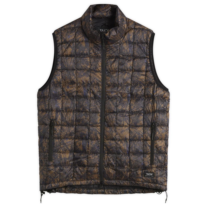 Telovnik TAION Mountain 800FP Zip Light Down Vest Večbarvna | TAION-002ZXMT-800-BMD