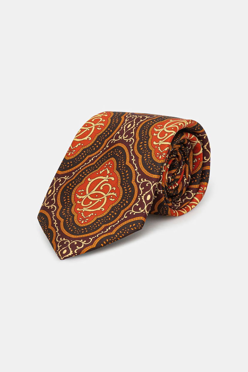 Modni dodatki Drôle de Monsieur Drôle de Monsieur La Cravate MEdaillon Tie Rjava | I.TI002.SE016