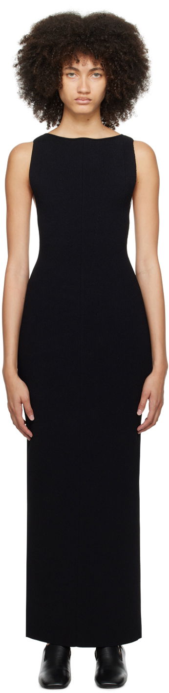 Obleke Khaite The Evelyn Maxi Dress Črna | 9419400