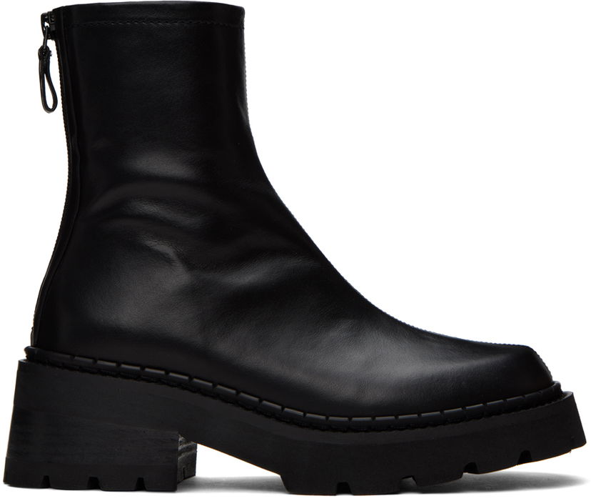 Oblačila BY FAR BY FAR Alister Leather Ankle Boots Črna | 22PFALIQBLNAP