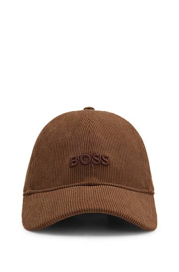 Kapa BOSS Corduroy cap with embroidered logo Rjava | 50544383