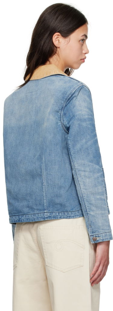 Jakna R13 Cropped Denim Chore Jacket Modra | R13WD183-D346A, 2