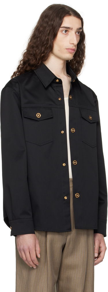 Srajce Versace Versace Gabardine Overshirt Črna | 1017413_1A01718, 1