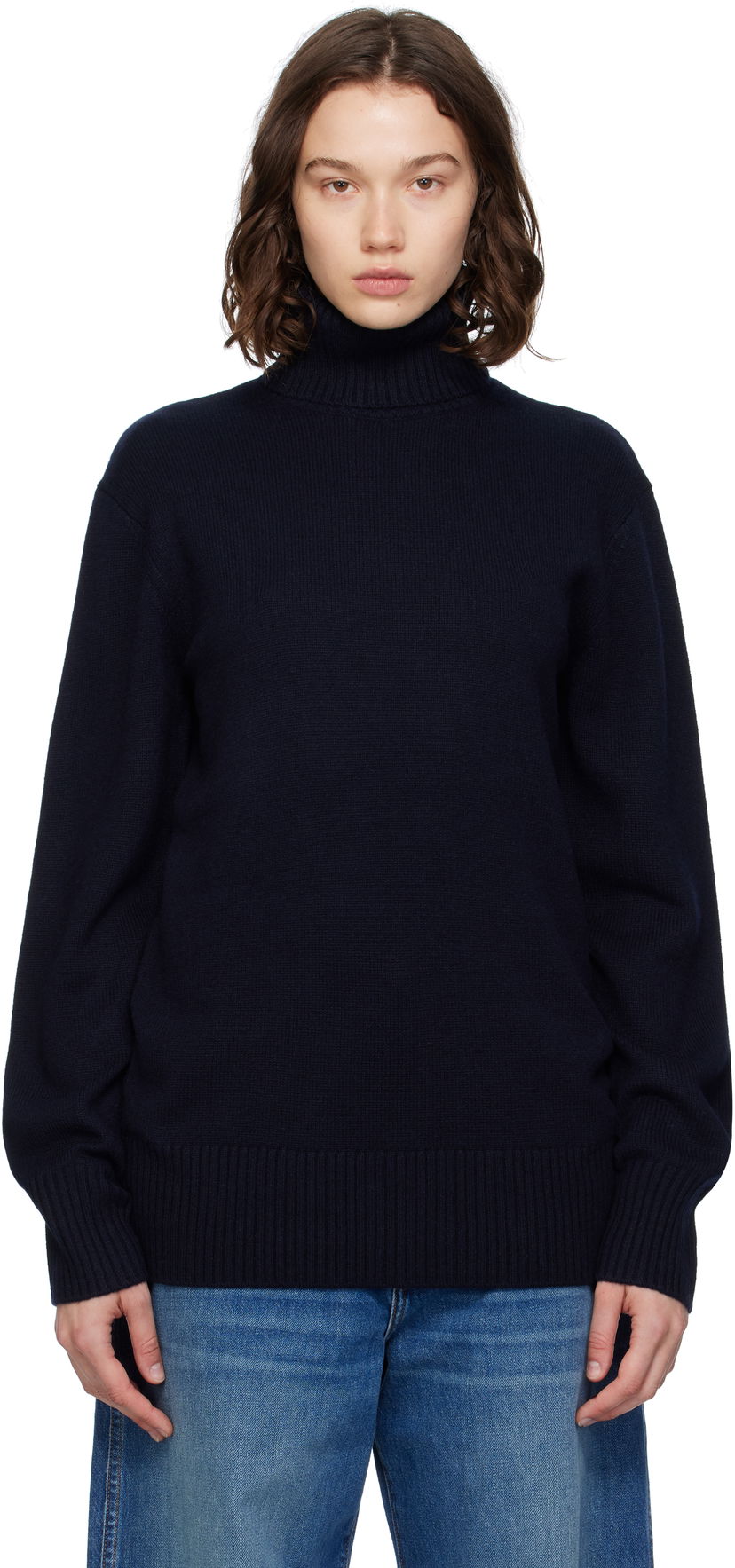 Pleteni pulover TOTEME TOTEME Cashmere Turtleneck Sweater Mornarica | 252-WRT0474-YA0016