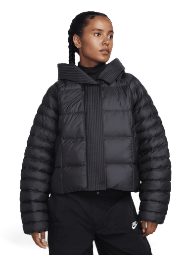 Puhovka Nike Sportswear Swoosh Puffer PrimaLoft® Therma-FIT Oversized Hooded Jacket Črna | FB8729-010