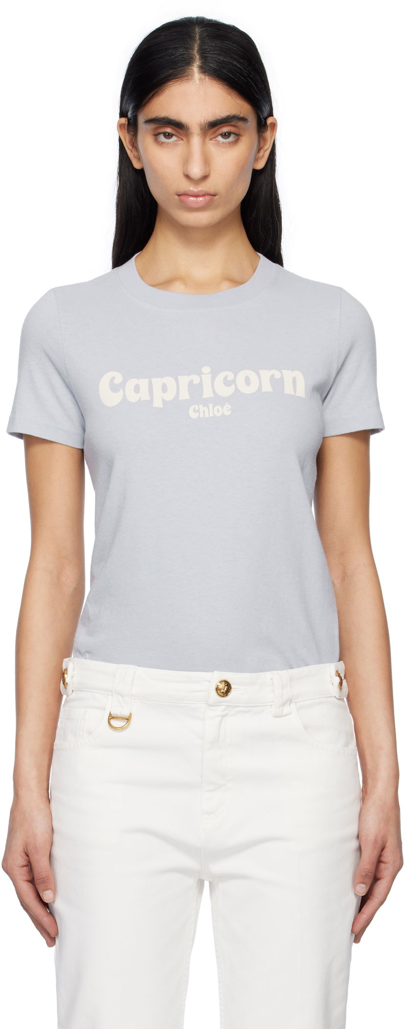 Majica CHLOÉ Chloé Baby Fit 'Capricorn' T-Shirt Modra | CH25SJH08186